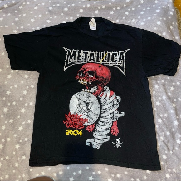 Vintage Metálica Madly In Anger With The World 2004 T ShirtSize LUSA TOUR